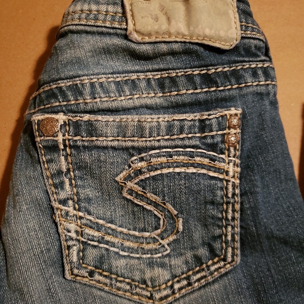Silver "Suki" Bootcut Jeans, Size 24/34
